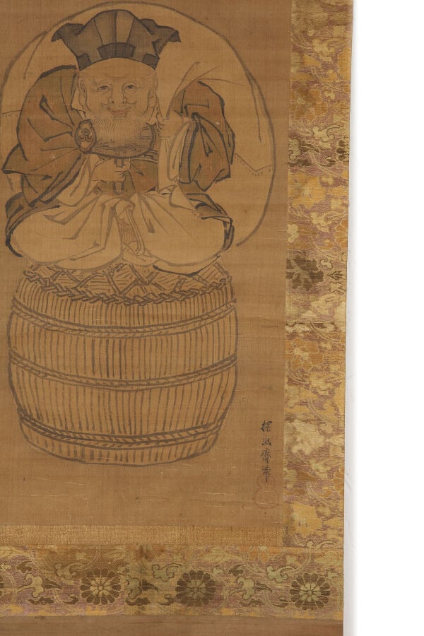 Peinture sur rouleau à suspendre 掛軸 (kakejiku) représentant Daikokuten 大黒天, div… Vente aux encheres – Auction House – Commissaire-priseur – Auctioneer - Boisgirard Antonini – Paris – Nice