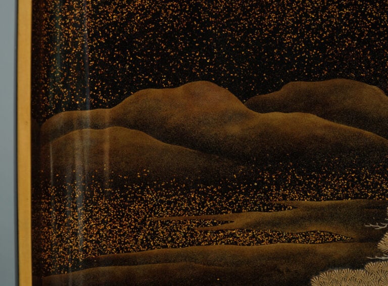 Suzuri'bako 硯箱 (boîte à écriture) laquée représentant Jurojin 寿老人, l'un des sep…