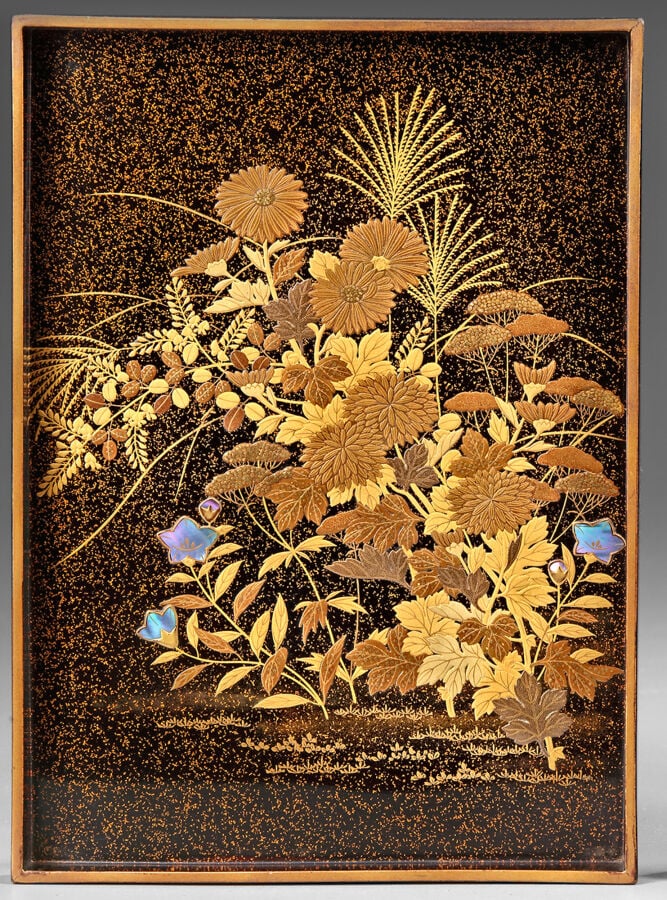Suzuribako 硯 箱 (boîte à écrire ) laquée de forme rectangulaire à décor d'un cou… Vente aux encheres – Auction House – Commissaire-priseur – Auctioneer - Boisgirard Antonini – Paris – Nice