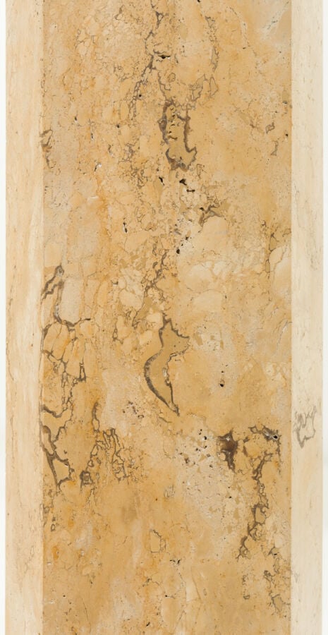 Travail XXEme - Paire de colonnes de présentation en marbre jaune veiné - H : 1… vente aux encheres auction house commissaire-priseur boisgirard antonini