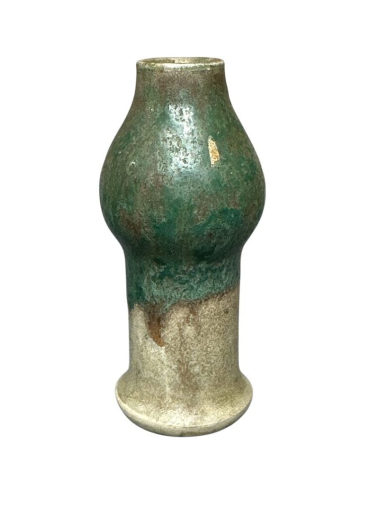 Charles GREBER (1853-1935) - Petit vase de forme coloquinte en grès émaillé à c…