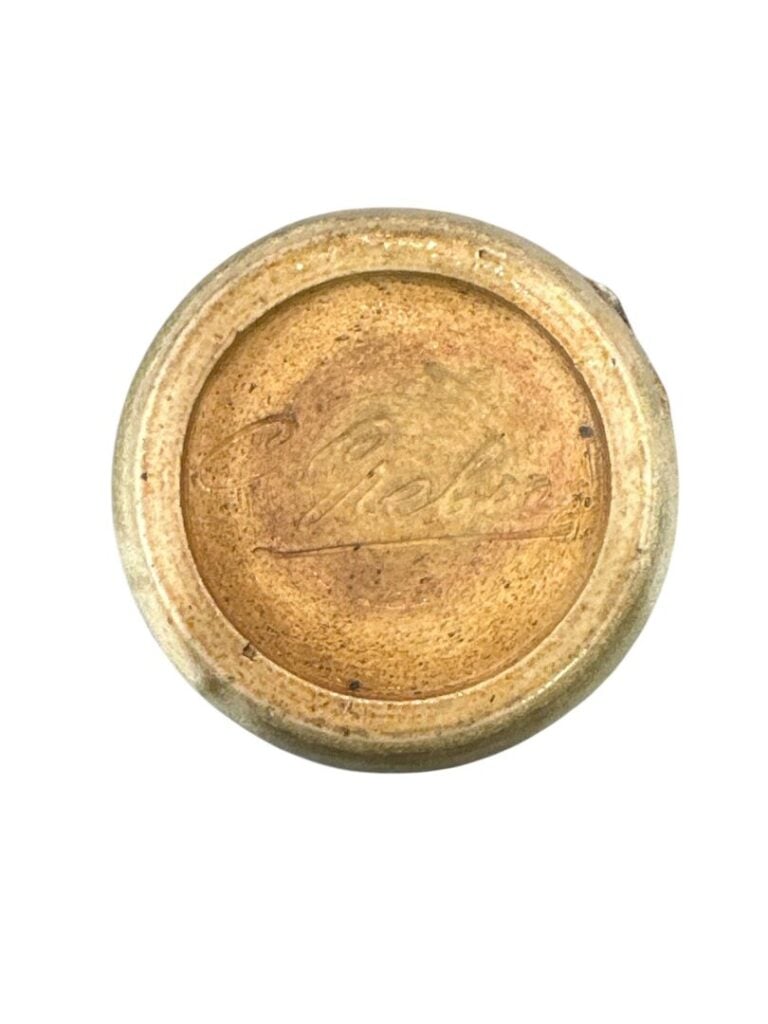 Charles GREBER (1853-1935) - Petit vase de forme coloquinte en grès émaillé à c…
