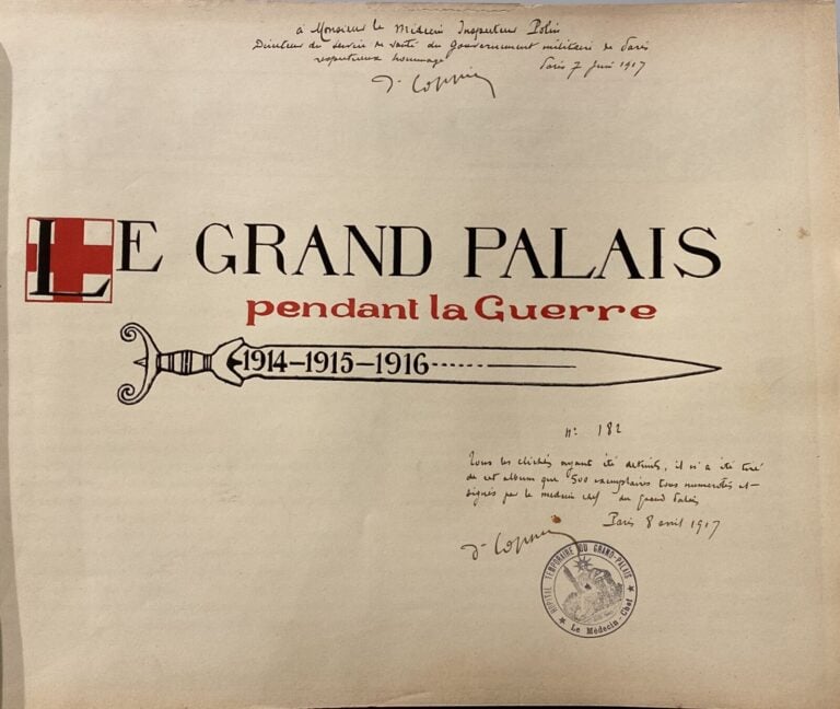 "Le Grand Palais pendant la guerre 1914-1915-1916" - Album oblong contenant 55…