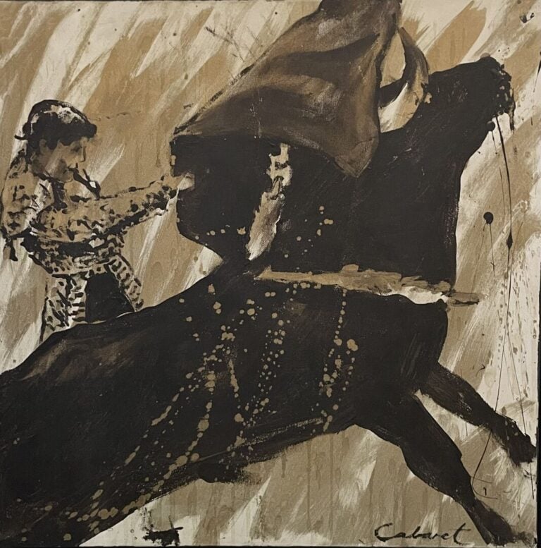 Michel CABARET (né en 1944) - Tauromachie - Huile sur toile - Signé en bas à ga…
