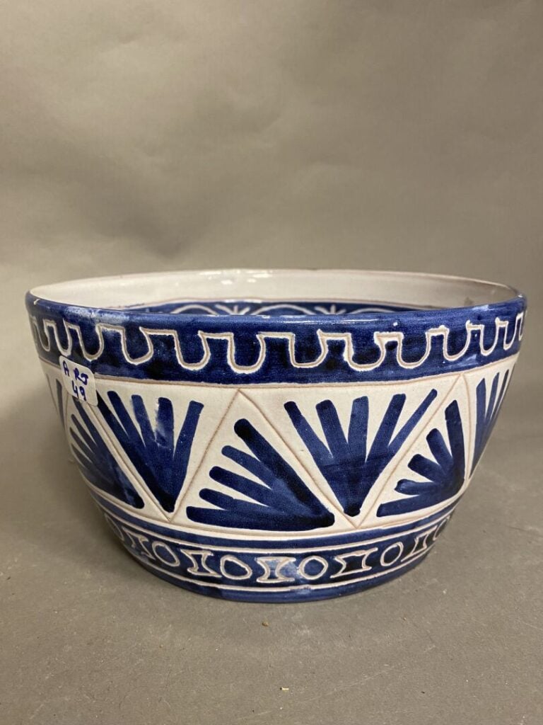 ALLIX (Michel ALEXANDROV 1910- ?), à VALLAURIS - Grande coupe en céramique émai…
