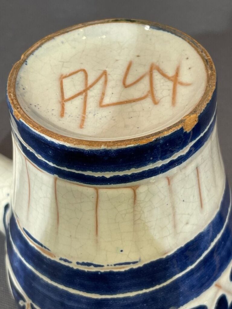 ALLIX (Michel ALEXANDROV 1910- ?), à VALLAURIS - Tasse à chocolat et soucoupe e…