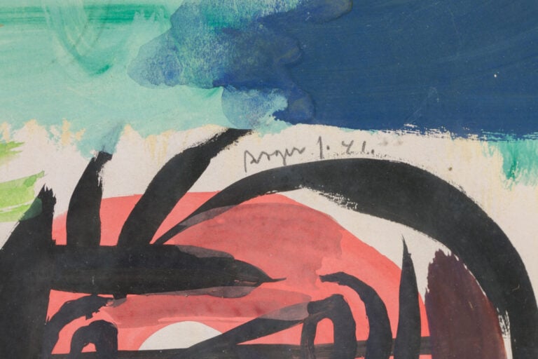 ASGER JORN (1914-1973) - Oiseau, 1941 - Gouache sur papier collé partiellement…