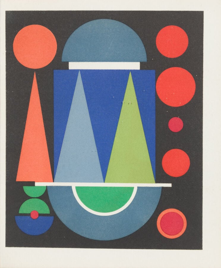 AUGUSTE HERBIN (1882-1960) - Composition rouge, 1949 - Sérigraphie sur Arches,…