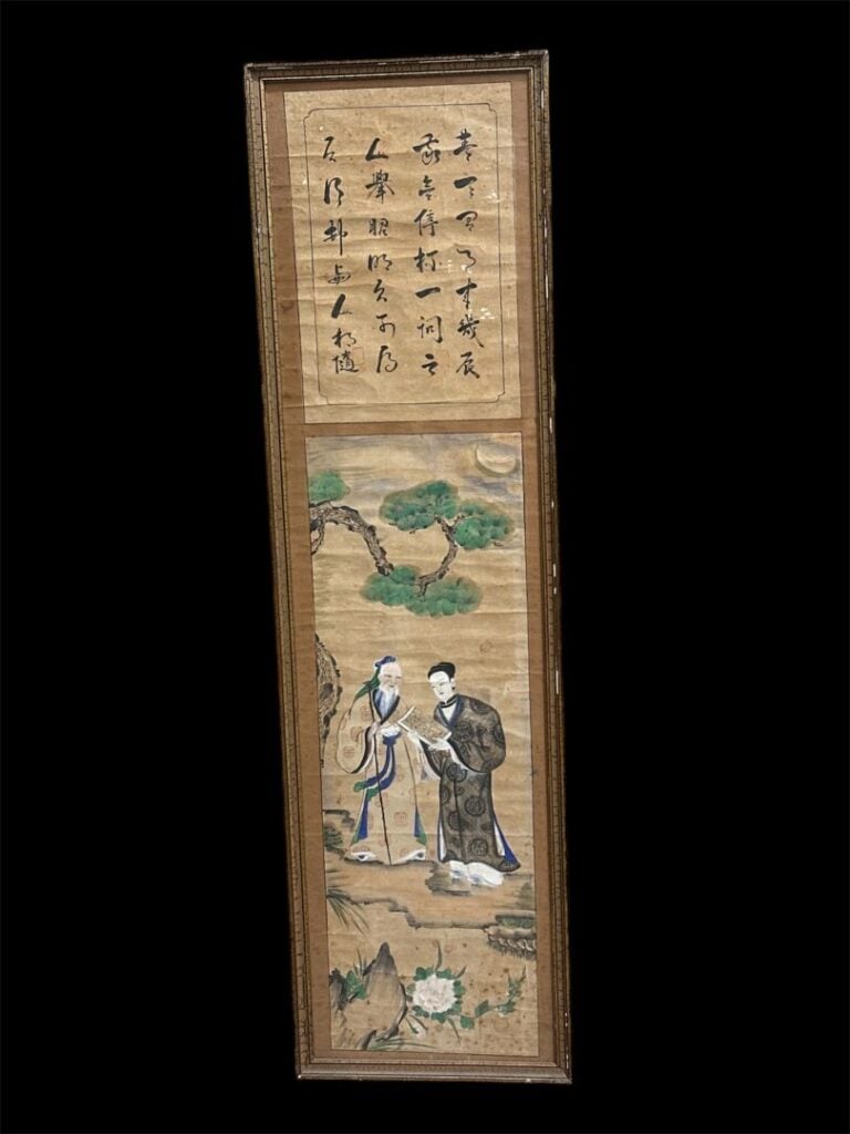 CHINE fin XIXe - Allégorie des arts et allégorie de la littérature - Paires de…