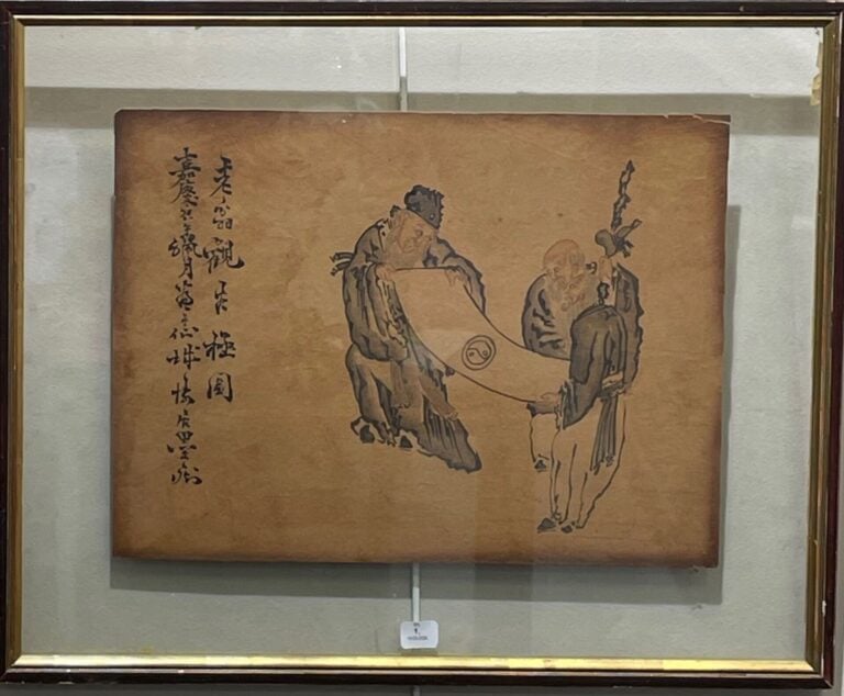CHINE, vers 1900 - Ensemble de dessins à l'encre de Chine sur papier comprenant…