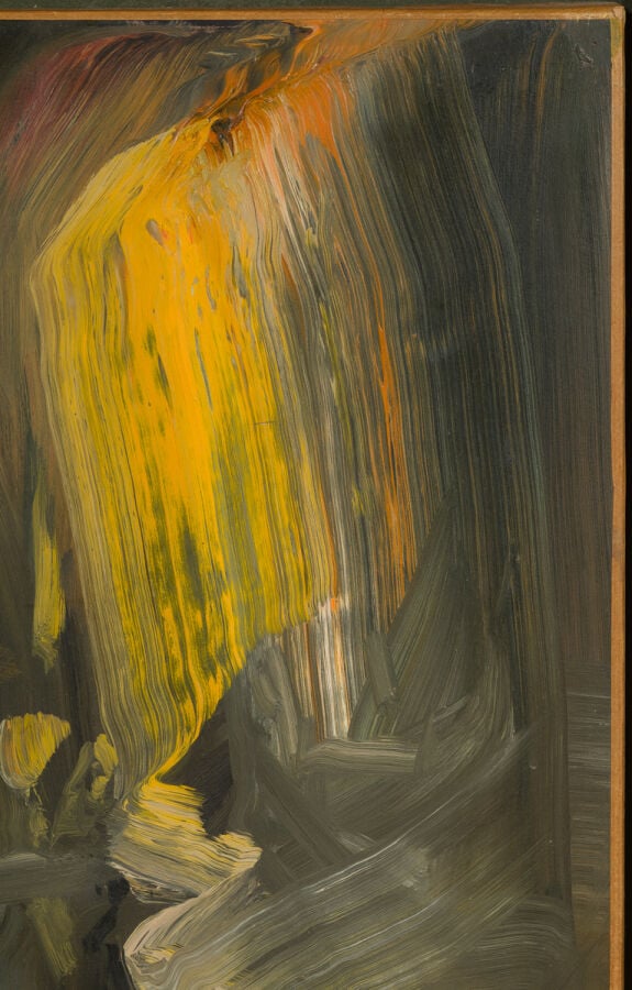 CHU TEH-CHUN (1920-2014) - Composition, 1973 - Huile sur papier marouflé sur to…