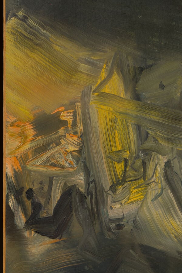 CHU TEH-CHUN (1920-2014) - Composition, 1973 - Huile sur papier marouflé sur to…