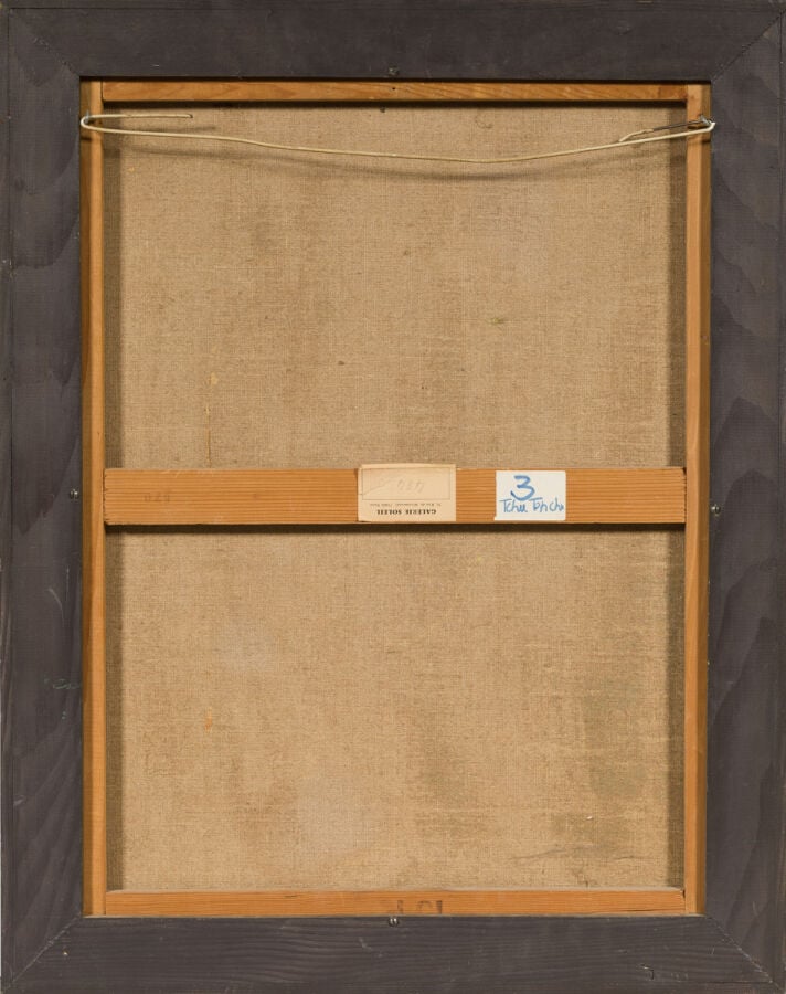 CHU TEH-CHUN (1920-2014) - Composition, 1973 - Huile sur papier marouflé sur to…