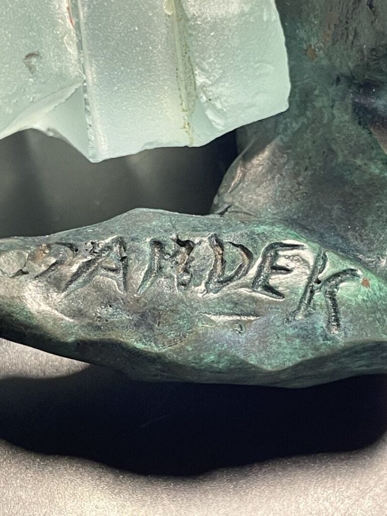Dominique DARDEK (1957) - "La Pensive" - Epreuve en bronze à patine verte et ve…