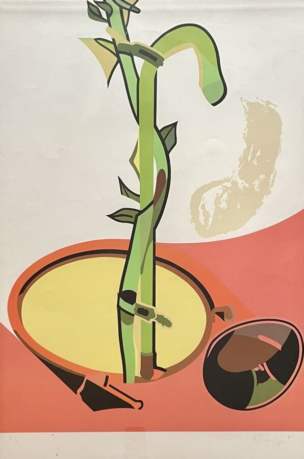 HERVÉ TELEMAQUE (1937 -2002) - Le germe, 1982 - Lithographie sur papier BFK, si…