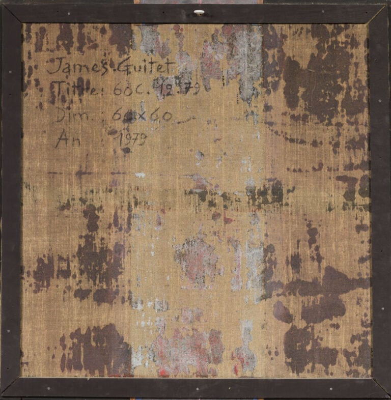 JAMES GUITET (1925-2010) - 60 C.12.79, 1979 - Huile sur toile au dos du châssis…