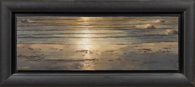Jean-Louis SCOAZEC (1952-) - Bord de mer, - Huile sur toile, signée en bas à ga…