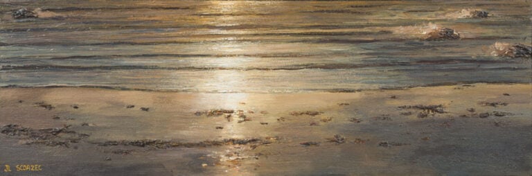 Jean-Louis SCOAZEC (1952-) - Bord de mer, - Huile sur toile, signée en bas à ga…