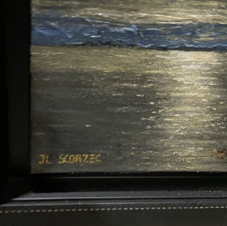 Jean-Louis SCOAZEC (1952-) - Bord de mer - Huile sur toile, signée en bas à gau…