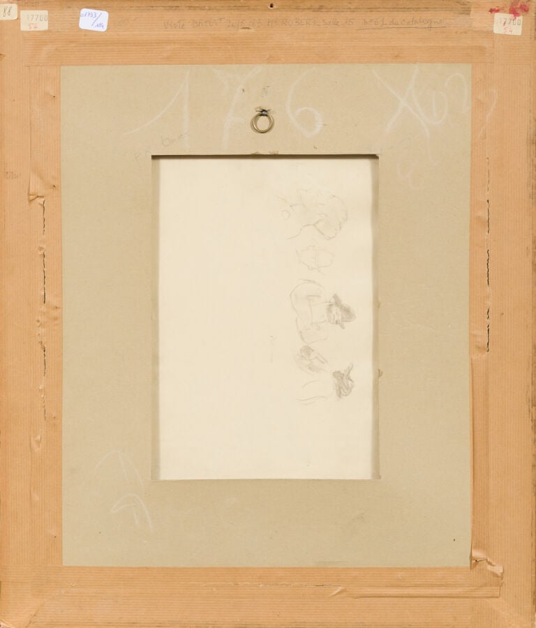 JULES PASCIN (1885-1930) - Scènes de vie, double face - Recto : crayon et fusai…
