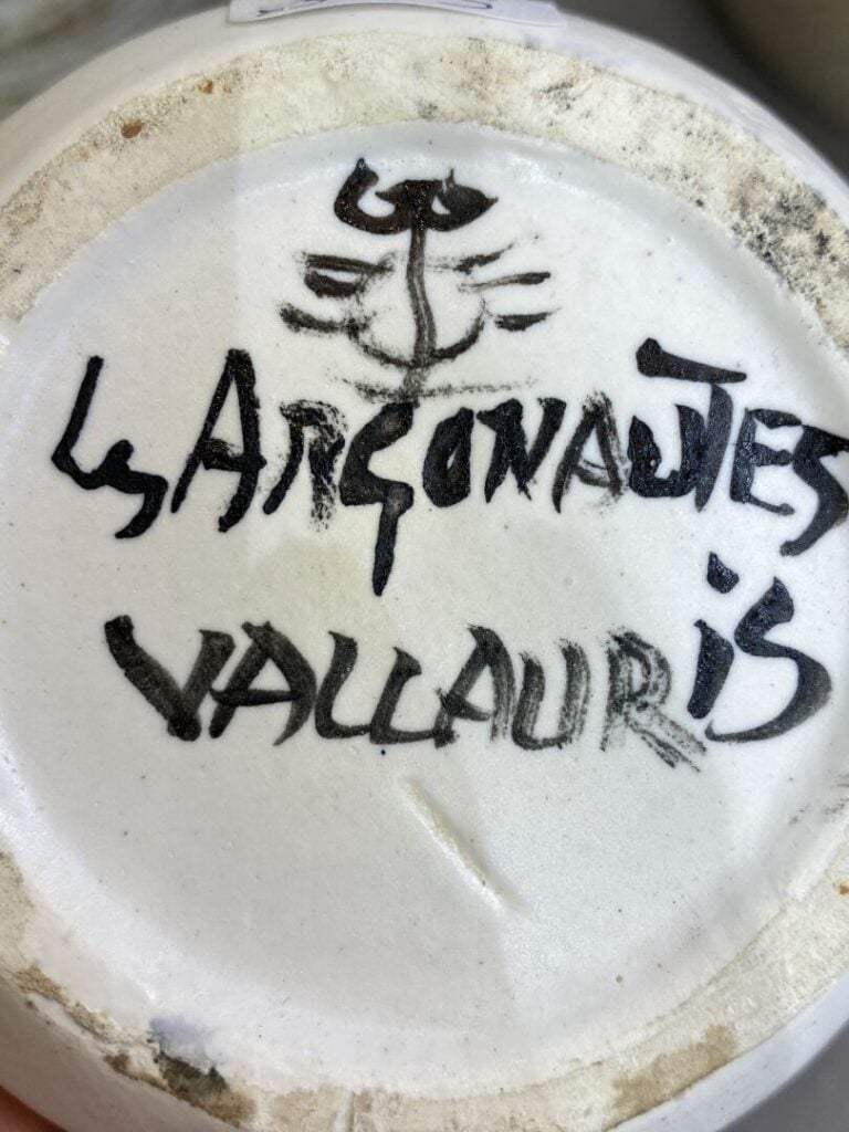 LES ARGONAUTES à VALLAURIS - Ensemble de 3 céramiques émaillées polychromes com…