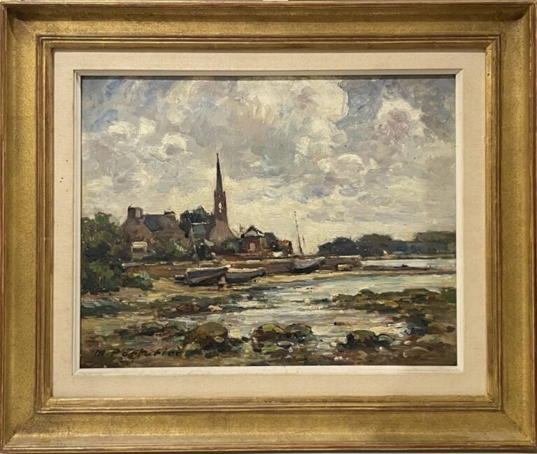 Marcel PARTURIER (1907-1976) - Benodet, Finistère - Huile sur panneau, signée e…