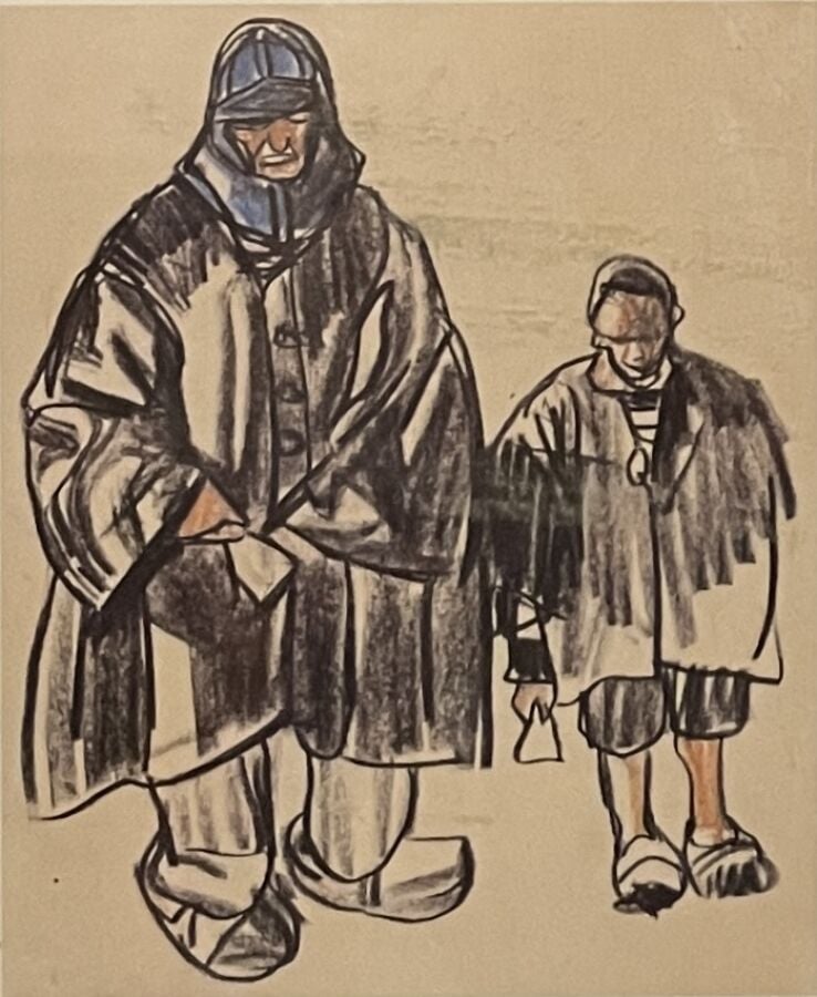 MATHURIN MEHEUT (1882-1958) - Breton assis ; Vieille femme ; Deux pêcheurs bret…