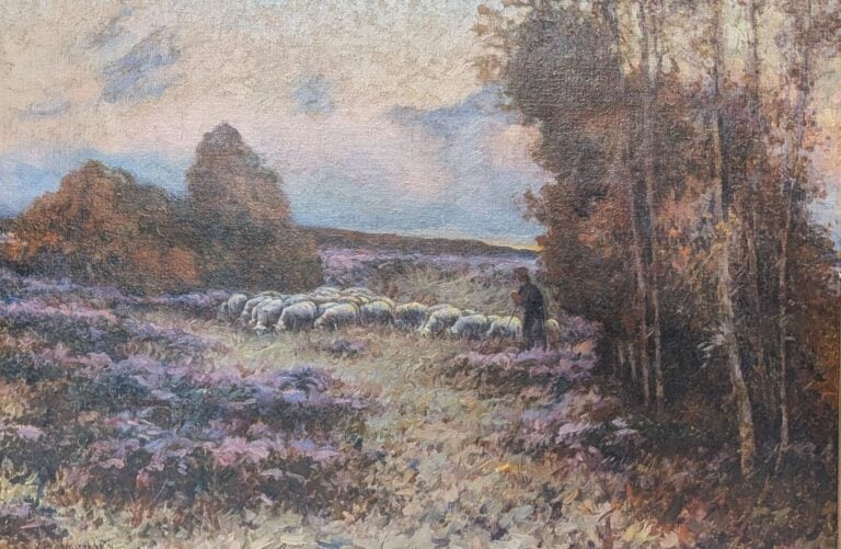 Michel KOROCHANSKY (1866-1925) - Berger et ses moutons - Huile sur toile, signé…