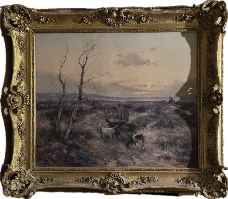 Michel KOROCHANSKY(1866-1925) - Berger et ses moutons - Huile sur toile, signée…