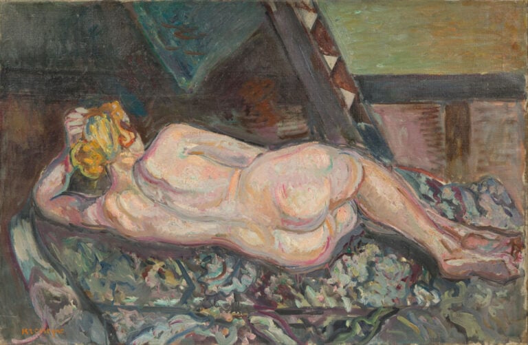 PINCHUS KREMEGNE - (1890-1981) - Nu couché de dos (à La Ruche), 1927 - Huile su…