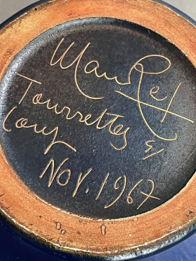 René MAUREL (1910-1986) à VALLAURIS - Réunion de trois céramiques émaillées pol…
