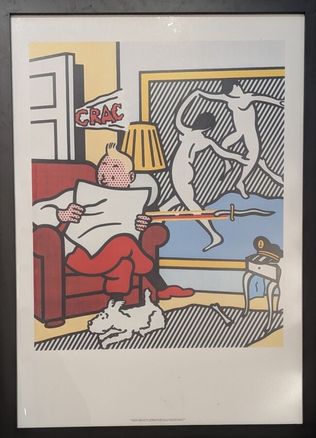 ROY LICHTENSTEIN (1923-1997) - Tintin reading, 1995 (Corlett III,16) - Offset e…