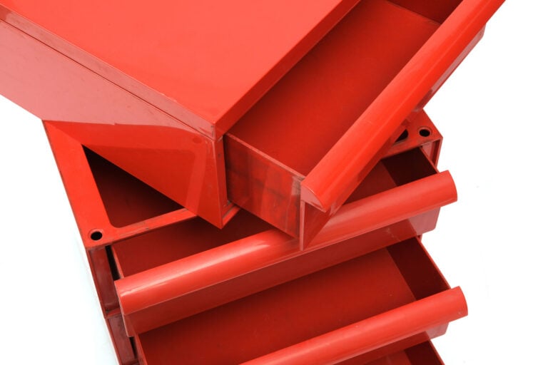 Simon FUSSEL (XXe) pour KARTELL - Paire de caissons modulables modèle 4602 roug…
