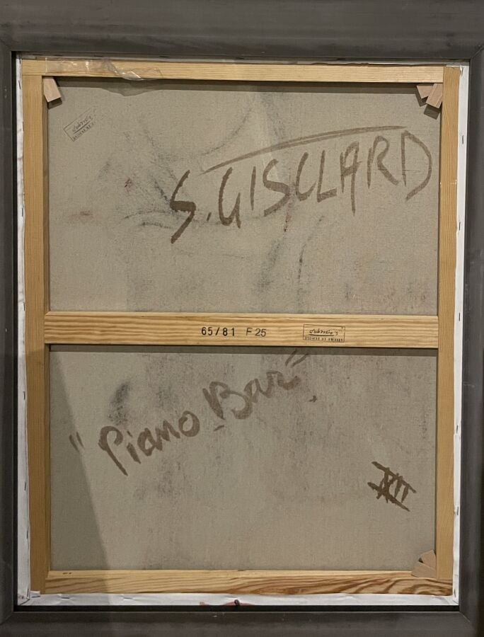 Stéphane GISCLARD (1966-) 04531/40 - Piano bar - Huile sur toile, signée en hau…