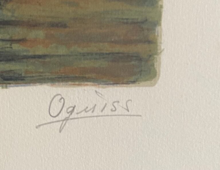 TAKANORI OGUISS (1901-1986) - Palais rouge à Venise, 1981 - Lithographie signée…