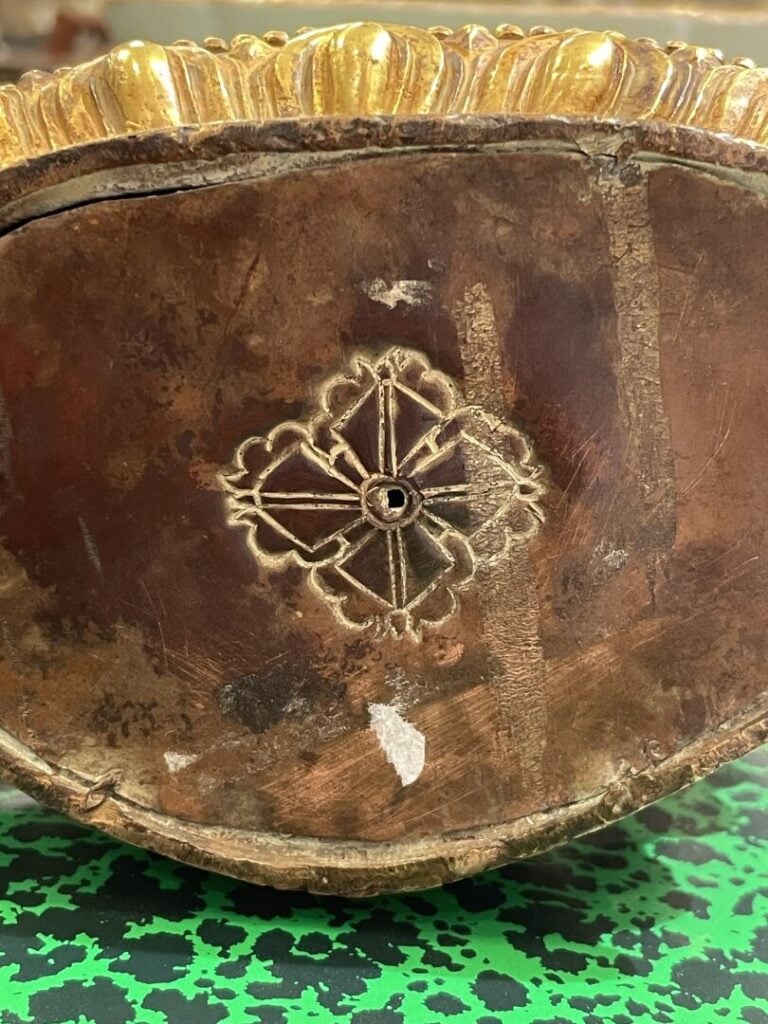 TIBET XXe - Bouddha Vajrasattva - Cuivre doré - 23x15 cm