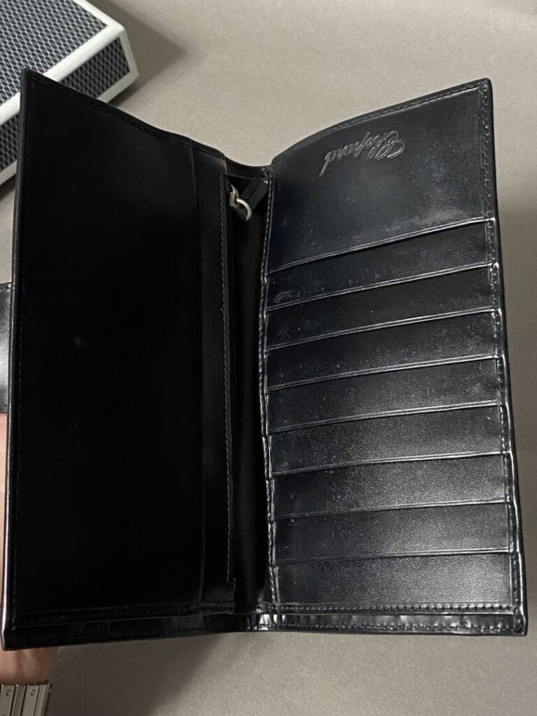 CHOPARD - Portefeuille en box noir - 17.5 x 10.5 cm - Avec boîte de la maison