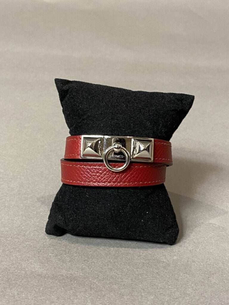 HERMES - Bracelet double tour modèle Rivale - Avec écrin