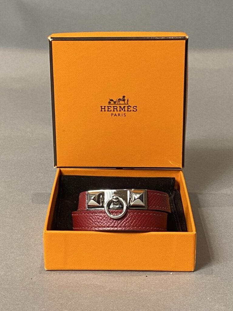 HERMES - Bracelet double tour modèle Rivale - Avec écrin