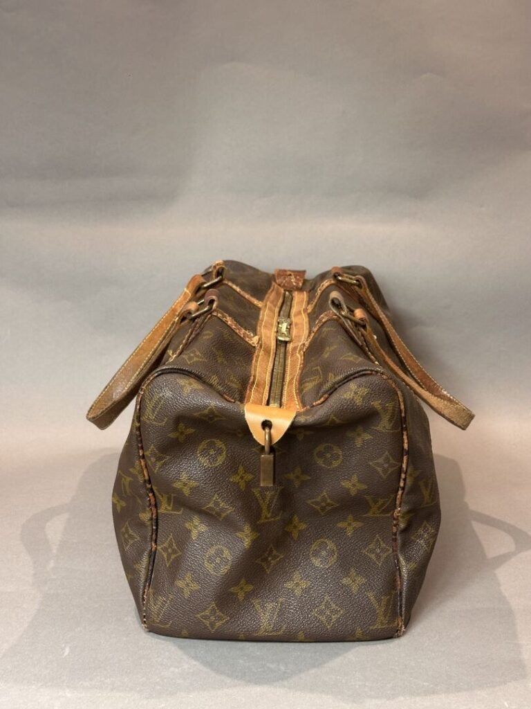 LOUIS VUITTON - Sac « Souple » 35cm en toile Monogramme et cuir - naturel, doub…
