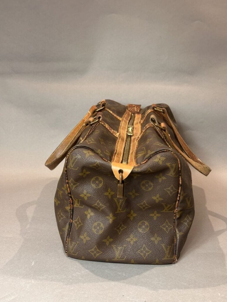LOUIS VUITTON - Sac « Souple » 35cm en toile Monogramme et cuir - naturel, doub…