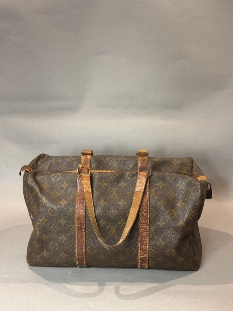 LOUIS VUITTON - Sac « Souple » 35cm en toile Monogramme et cuir - naturel, doub…