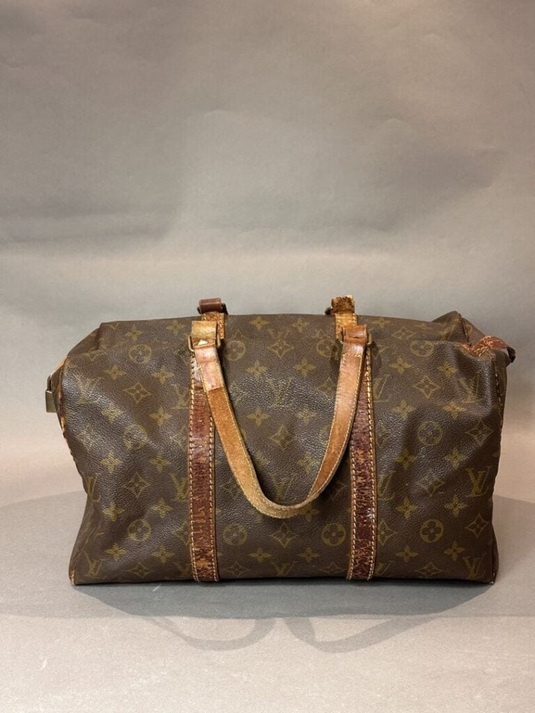 LOUIS VUITTON - Sac « Souple » 35cm en toile Monogramme et cuir - naturel, doub…