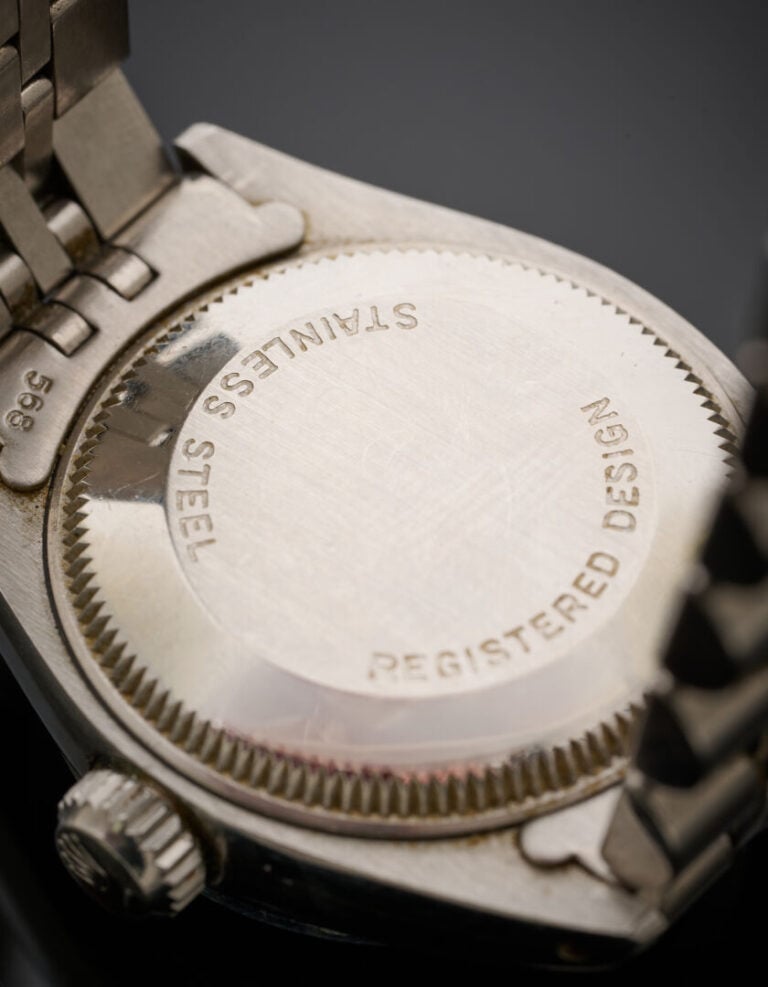 ROLEX - BRACELET MONTRE de dame en acier, modèle "Oyster Perpetual Datejust". -…