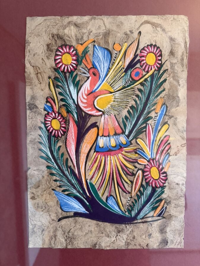 Ecole éthiopienne XXème - Joueur de lyre Bagana - Peinture sur parchemin - 29 x…