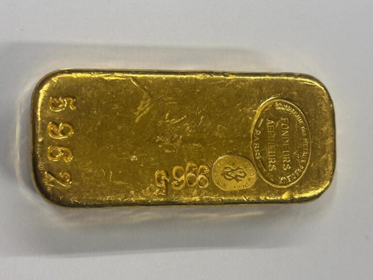 Lingot d'or numéroté 5962 - Avec bulletin - VENDU SUR DESIGNATION