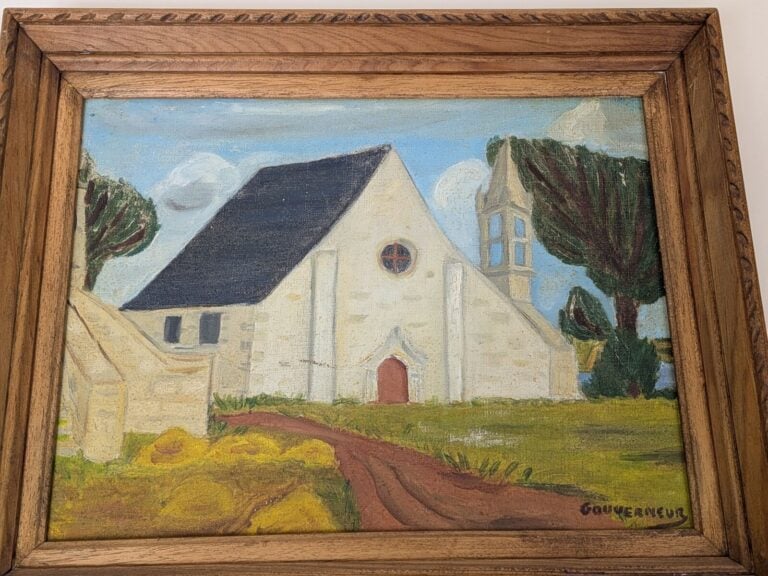 Lot comprenant : - DENYS - La ferme - huile sur toile signée en bas à droite -…