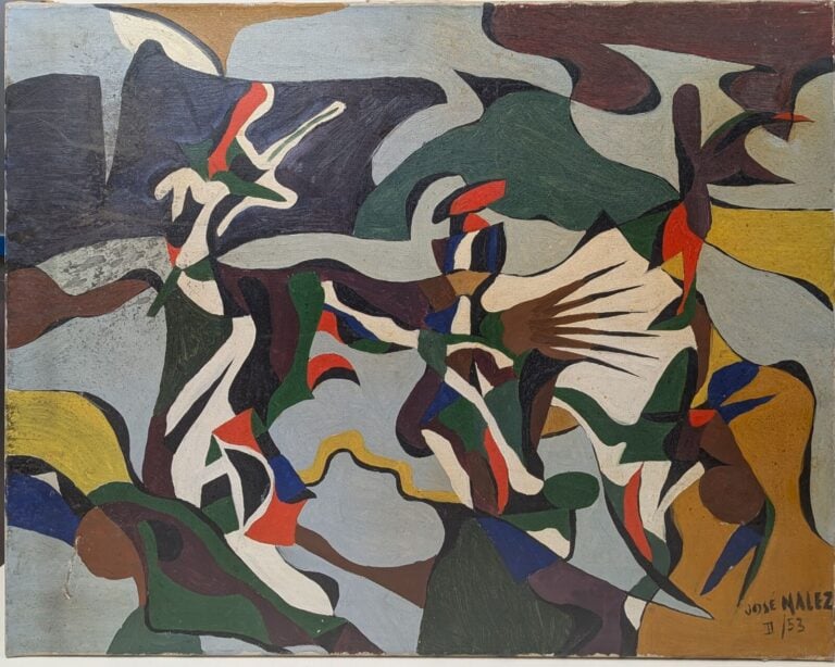Lot de 9 pièces encadrées : - -Daniel NADAUD - "Le jardin" - huile sur toile, s…