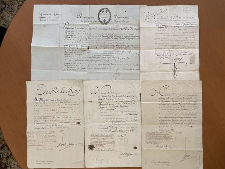 Lot de documents manuscrits - - 1- - - Pièce in folio. - [Imprimé] Département…