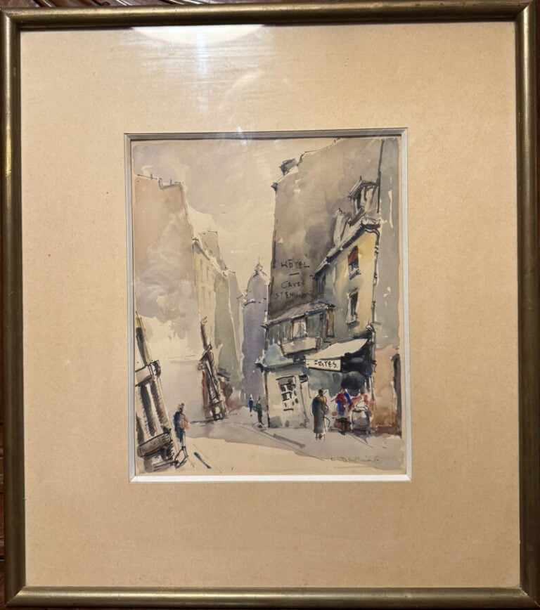 Lucien DUCUING (1896-1958) - Deux aquarelles - - - Montmartre - Aquarelle, sign…